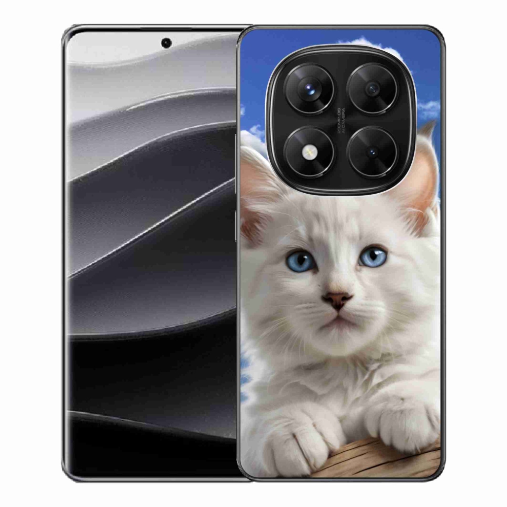 Gél borítás mmCase a Xiaomi Redmi Note 14 Pro 5G/Poco X7 5G számára - cica és felhők