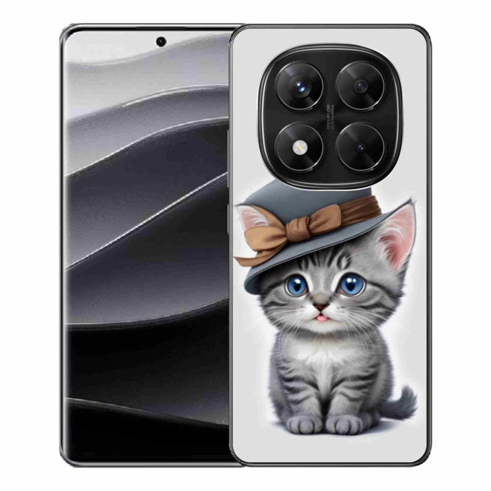 Gél borítás mmCase a Xiaomi Redmi Note 14 Pro 5G/Poco X7 5G számára - cica sapkával
