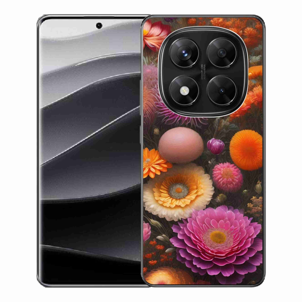Gél borítás mmCase a Xiaomi Redmi Note 14 Pro 5G/Poco X7 5G számára - virágos kompozíció
