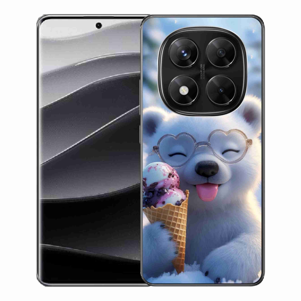 Gél borítás mmCase a Xiaomi Redmi Note 14 Pro 5G/Poco X7 5G számára - mackó fagylalttal