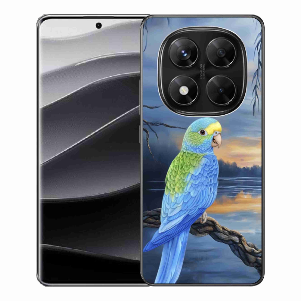 Gél borító mmCase a Xiaomi Redmi Note 14 Pro 5G/Poco X7 5G számára - kék papagáj