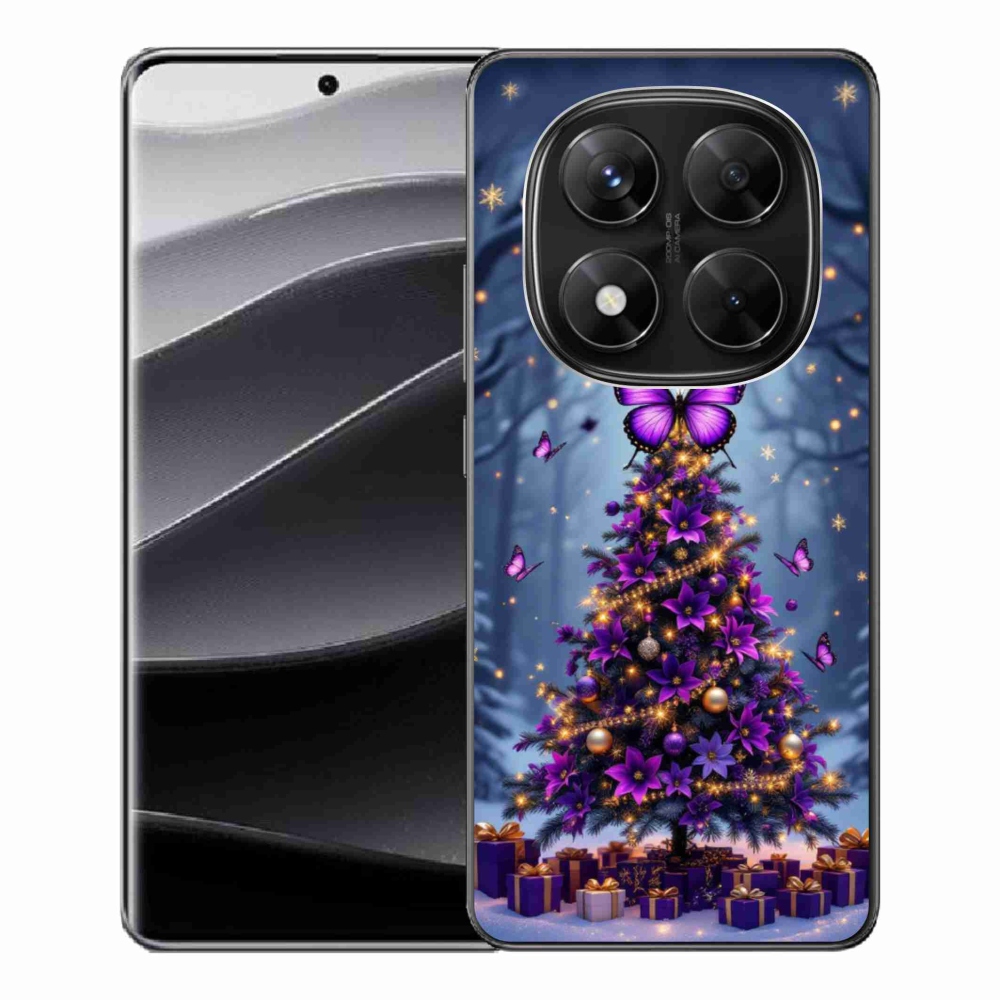 Gél borítás mmCase a Xiaomi Redmi Note 14 Pro 5G/Poco X7 5G - pillangó karácsonyfa számára