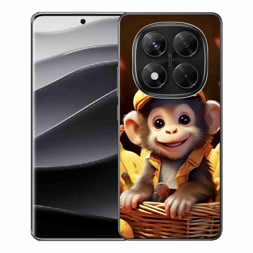 Zselés borítás mmCase a Xiaomi Redmi Note 14 Pro 5G/Poco X7 5G számára - majom a kosárban