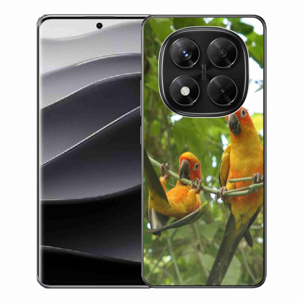 Gél borítás mmCase a Xiaomi Redmi Note 14 Pro 5G/Poco X7 5G számára - papagájok aratingy