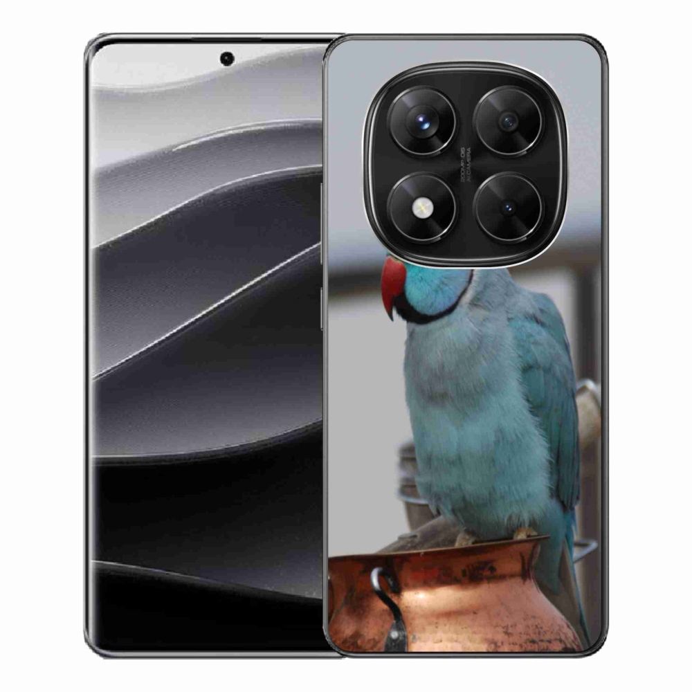 Gél borítás mmCase a Xiaomi Redmi Note 14 Pro 5G/Poco X7 5G számára - papagáj alexander kék