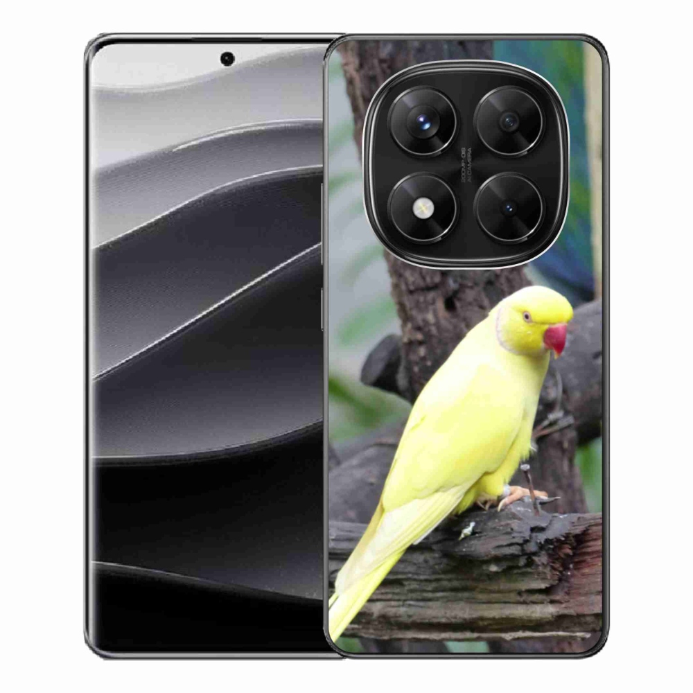 Gél borítás mmCase a Xiaomi Redmi Note 14 Pro 5G/Poco X7 5G számára - papagáj alexander sárga