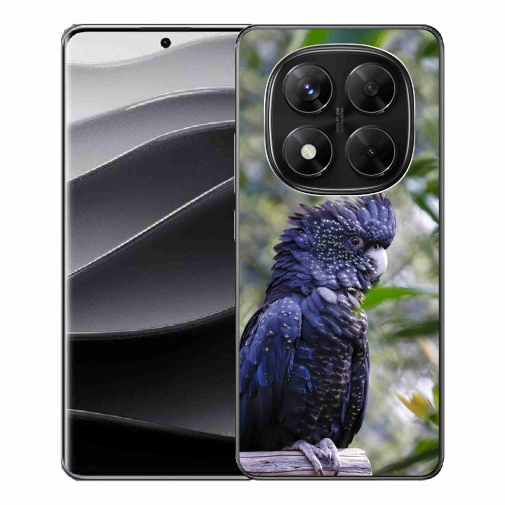 Gél borítás mmCase a Xiaomi Redmi Note 14 Pro 5G/Poco X7 5G számára - papagáj kakadu fekete