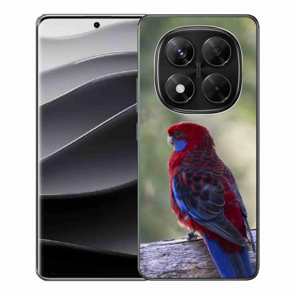 Zselés borítás mmCase a Xiaomi Redmi Note 14 Pro 5G/Poco X7 5G számára - papagáj rózsa