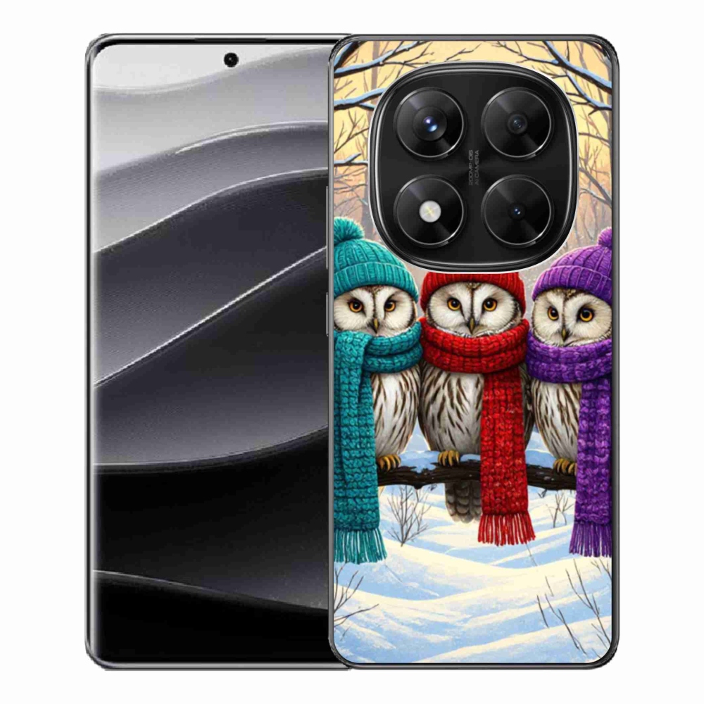 Gél borítás mmCase a Xiaomi Redmi Note 14 Pro 5G/Poco X7 5G számára - bagoly barátok
