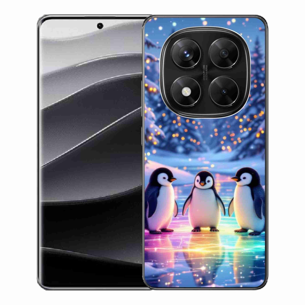 Gél borítás mmCase a Xiaomi Redmi Note 14 Pro 5G/Poco X7 5G számára - pingvinek