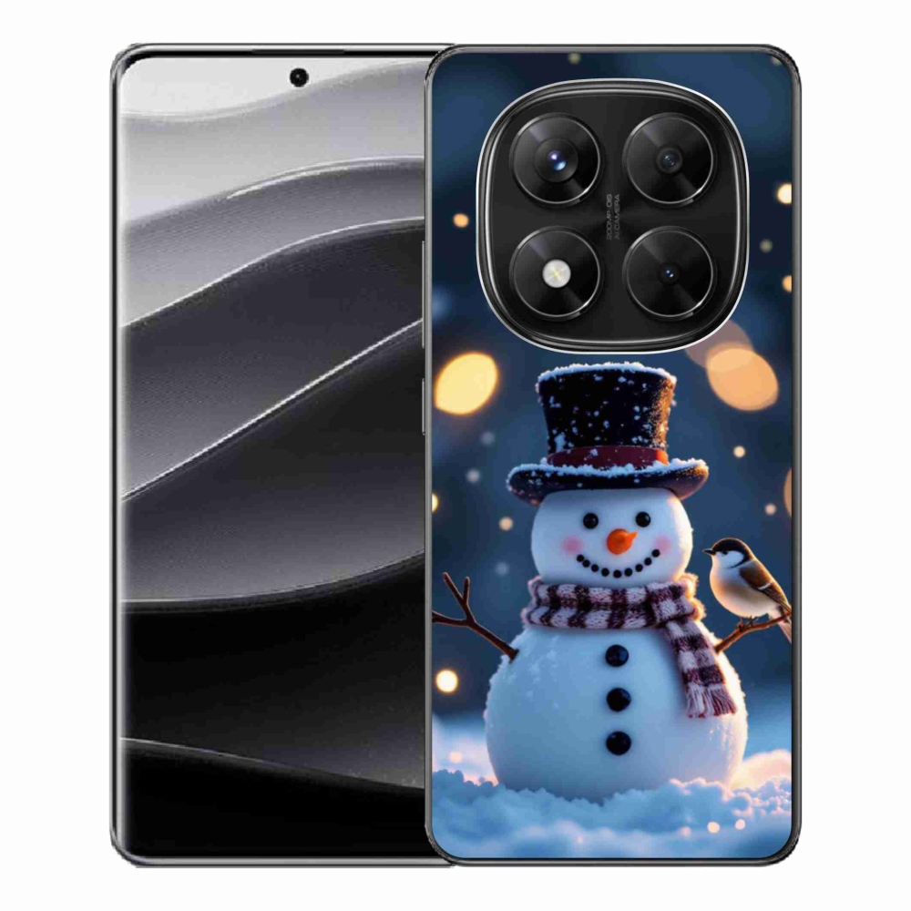 Gél borítás mmCase a Xiaomi Redmi Note 14 Pro 5G/Poco X7 5G - karácsonyi hóemberhez