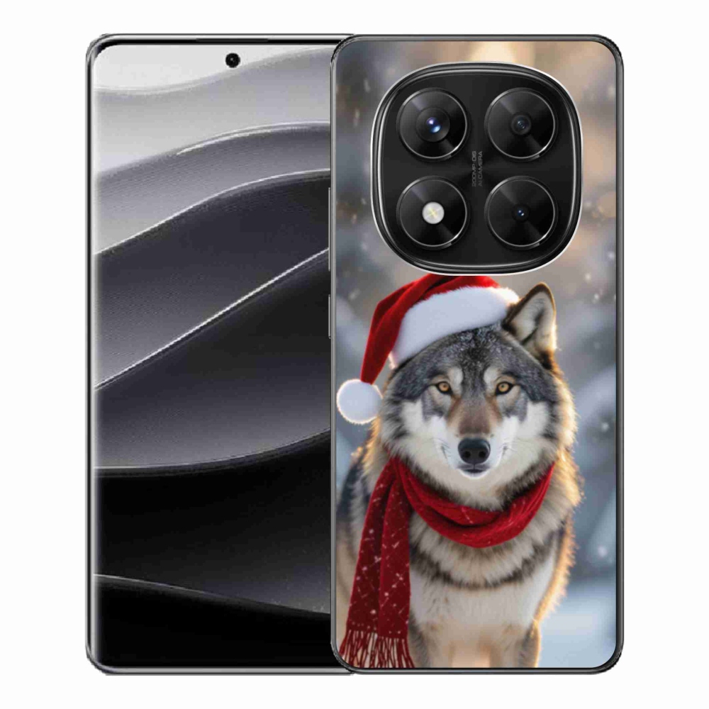 Gél borítás mmCase a Xiaomi Redmi Note 14 Pro 5G/Poco X7 5G - karácsonyi farkashoz