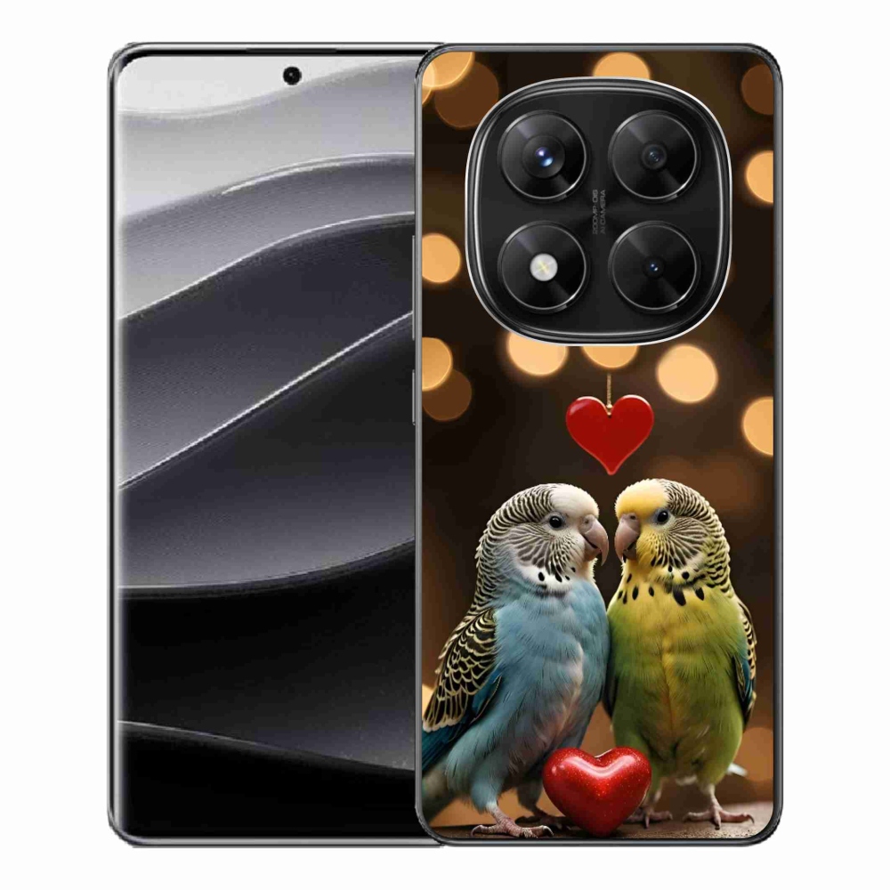 Gél borítás mmCase a Xiaomi Redmi Note 14 Pro 5G/Poco X7 5G számára - szerelmes papagájok
