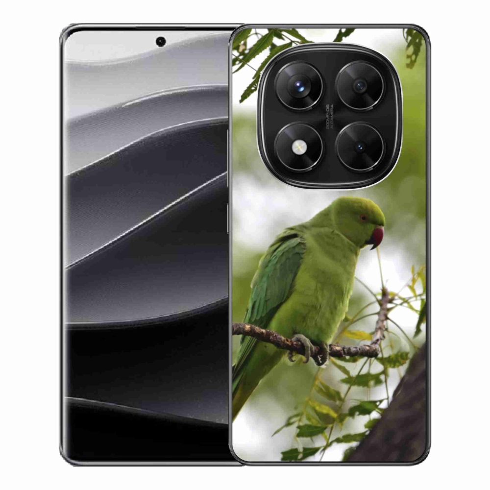 Zselés borítás mmCase a Xiaomi Redmi Note 14 Pro 5G/Poco X7 5G számára - zöld papagáj