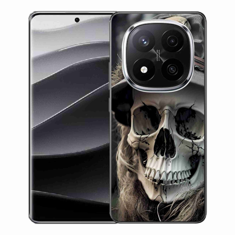 Zselés borítás mmCase a Xiaomi Redmi Note 14 Pro+ 5G számára - sötét koponya