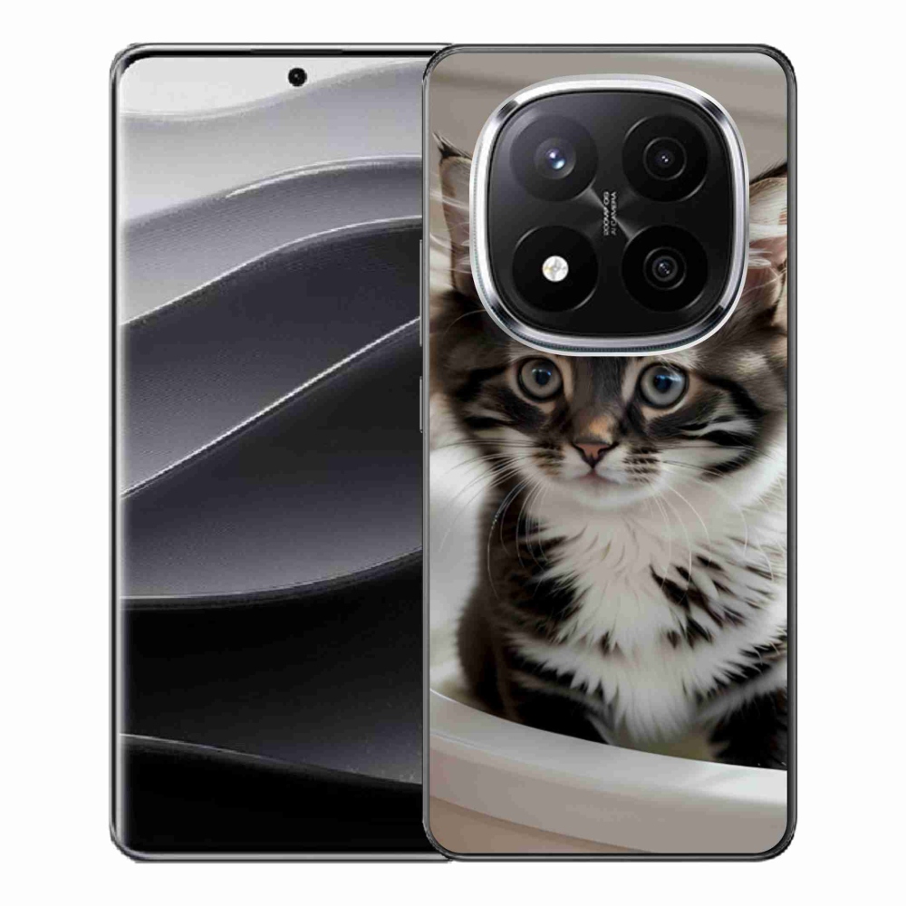 Gél borítás mmCase a Xiaomi Redmi Note 14 Pro+ 5G számára - kíváncsi cica