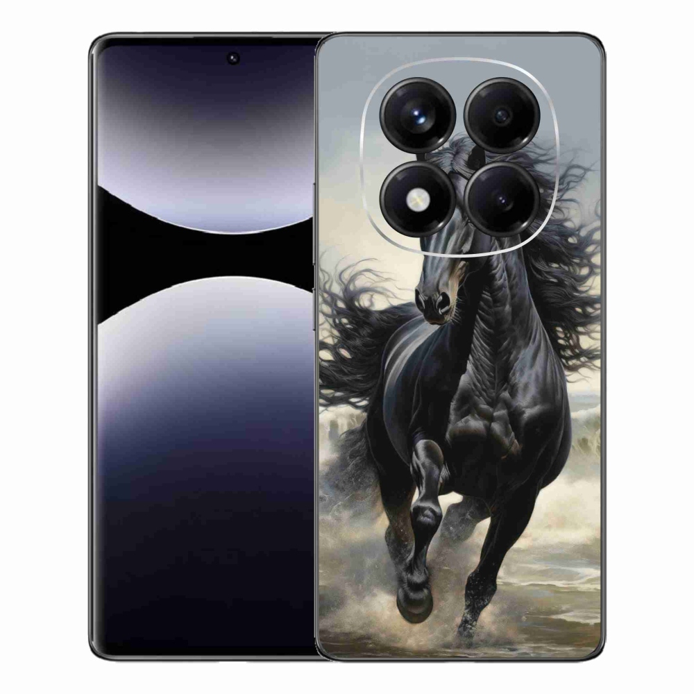 Gél borítás mmCase a Xiaomi Redmi Note 14 Pro-hoz - fekete ló futás