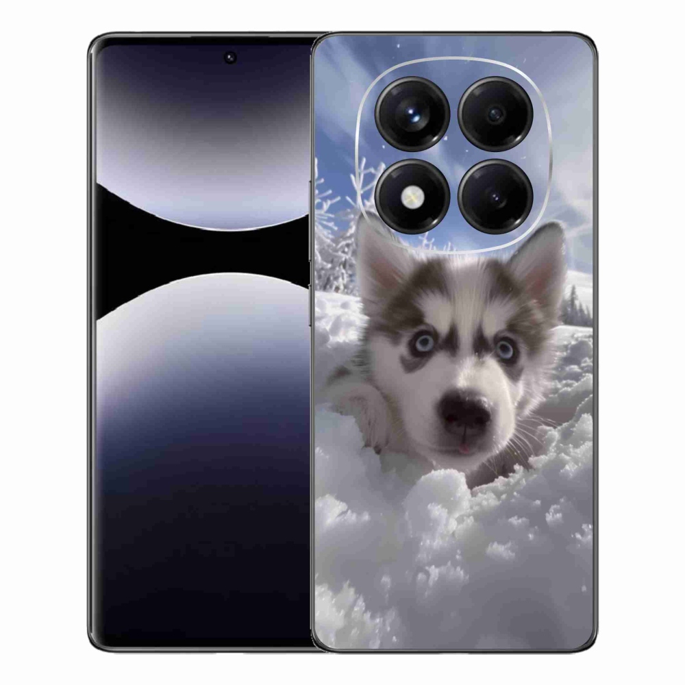 Gél borítás mmCase a Xiaomi Redmi Note 14 Pro számára - husky a hóban