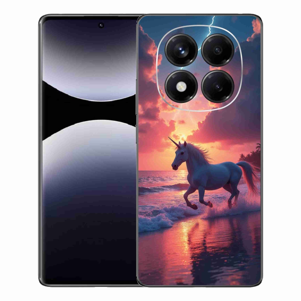 Gél borítás mmCase a Xiaomi Redmi Note 14 Pro számára - egyszarvú a tengerparton