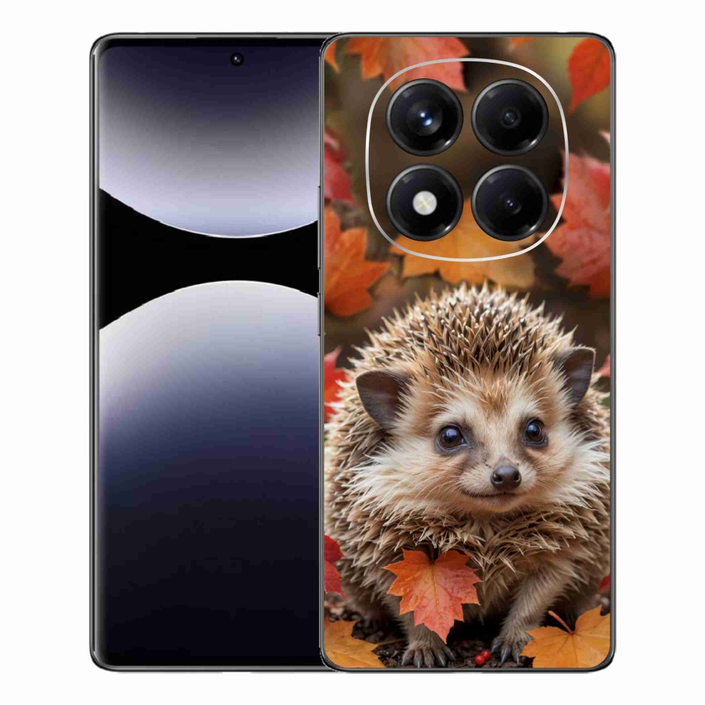 Gél borítás mmCase a Xiaomi Redmi Note 14 Pro számára - sün a levelekben