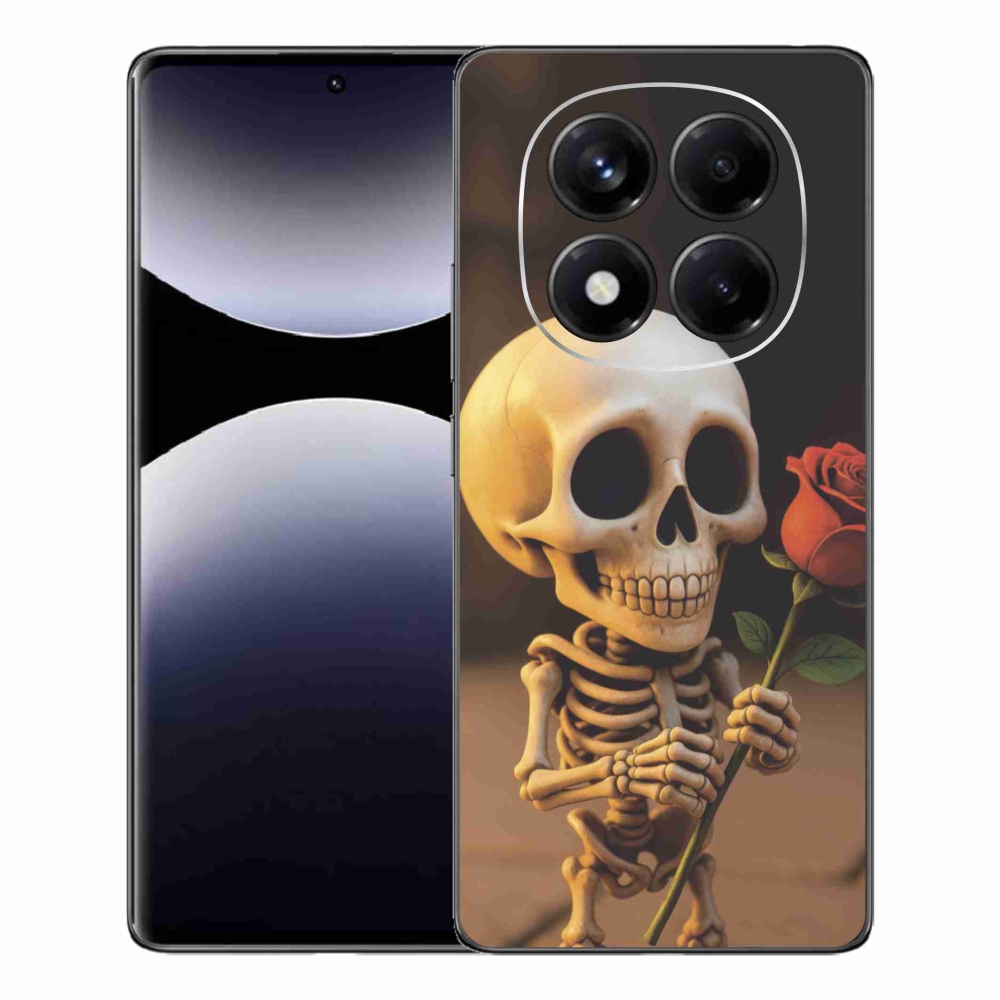 Gél borítás mmCase a Xiaomi Redmi Note 14 Pro számára - csontváz rózsával