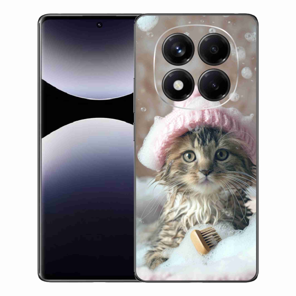 Gél borítás mmCase a Xiaomi Redmi Note 14 Pro számára - cica és fürdő