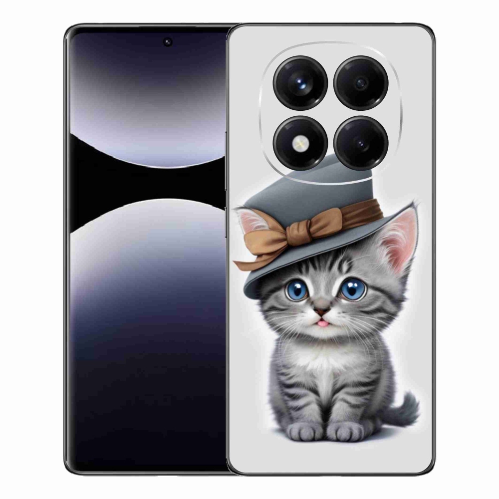 Gél borítás mmCase a Xiaomi Redmi Note 14 Pro számára - cica sapkával