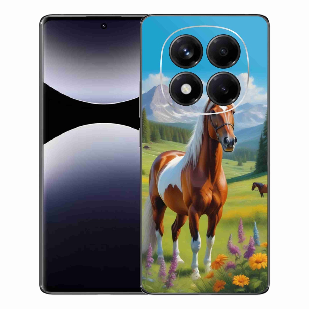 Zselés borítás mmCase a Xiaomi Redmi Note 14 Pro számára - ló a réten