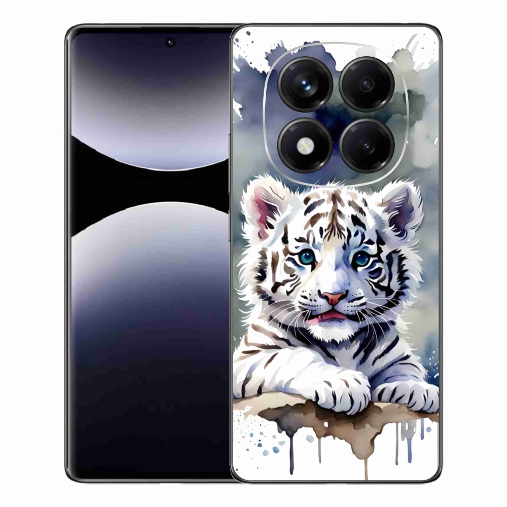 Gél borítás mmCase a Xiaomi Redmi Note 14 Pro számára - fehér tigriskölyök