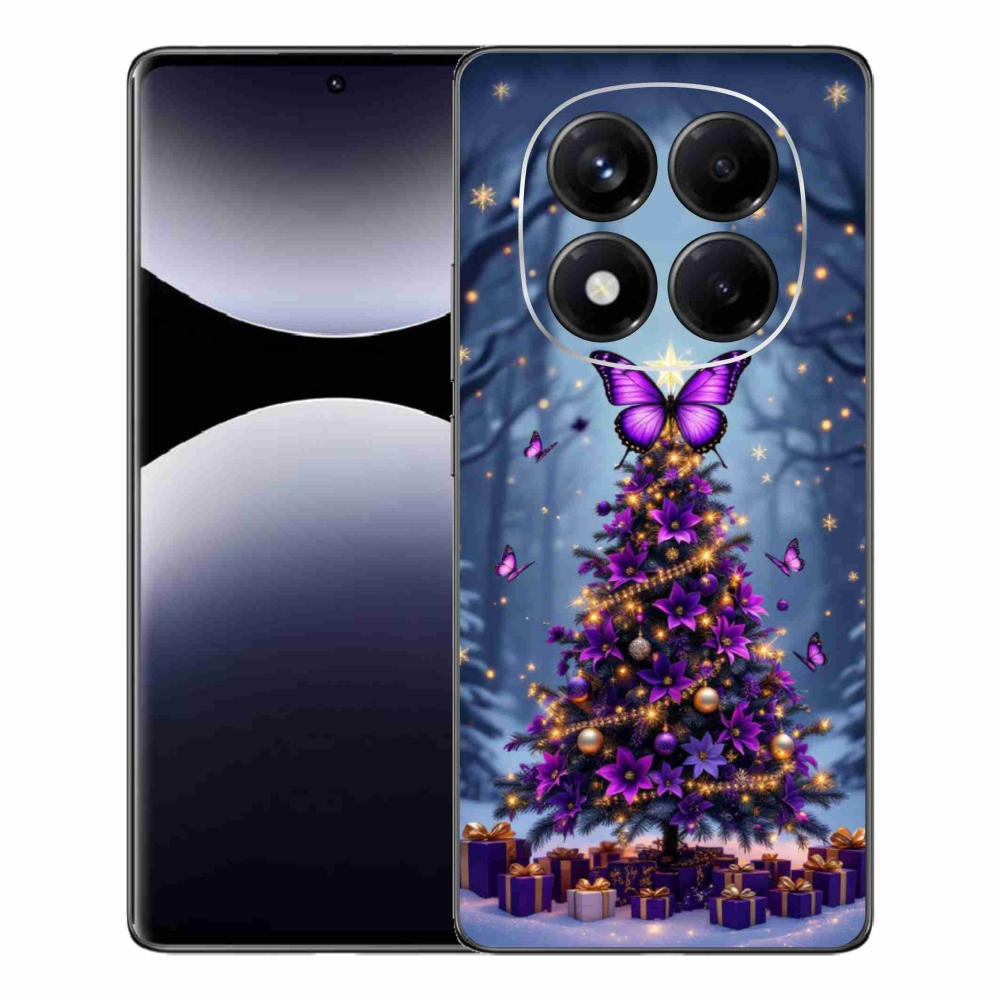 Gél borítás mmCase a Xiaomi Redmi Note 14 Pro számára - pillangó karácsonyfa