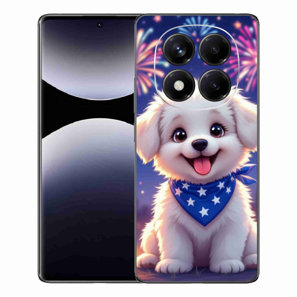Gél borítás mmCase a Xiaomi Redmi Note 14 Pro számára - ünnepi kölyökkutya