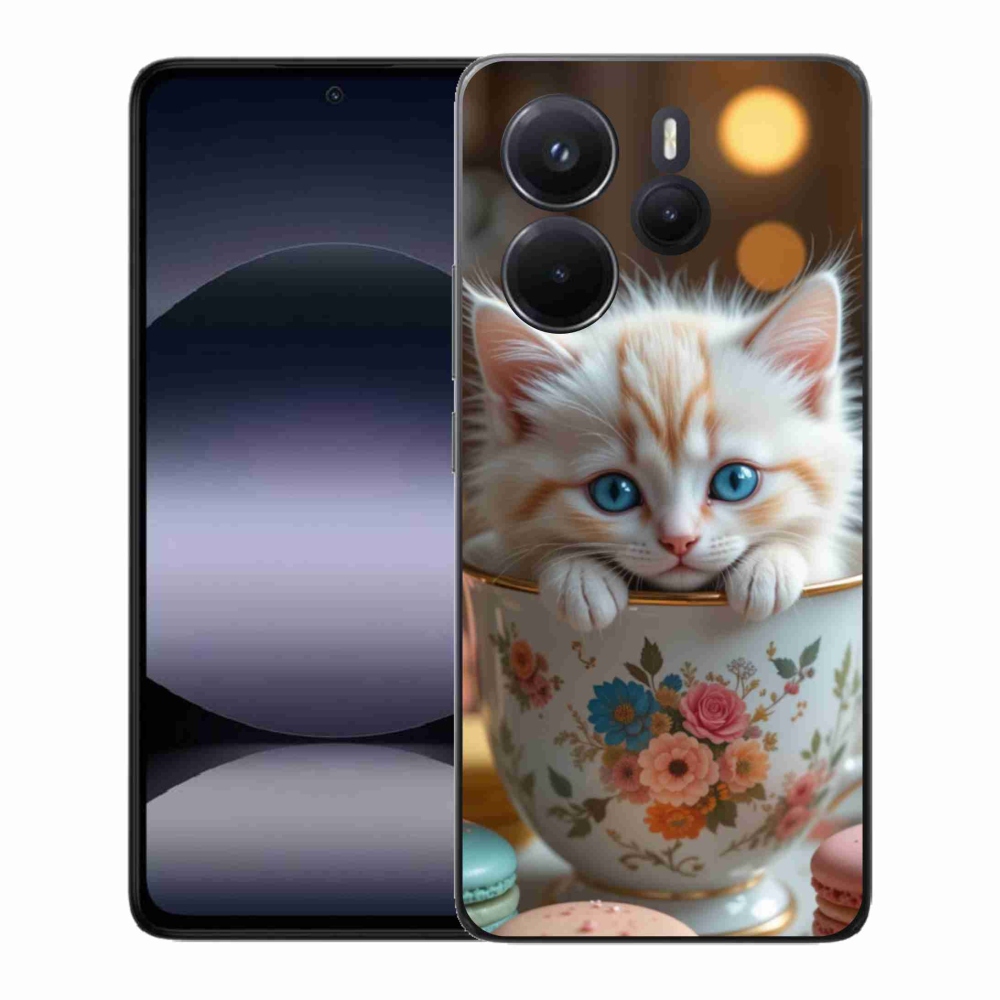 Gél borító mmCase a Xiaomi Redmi Note 14-hez - aranyos cica 6