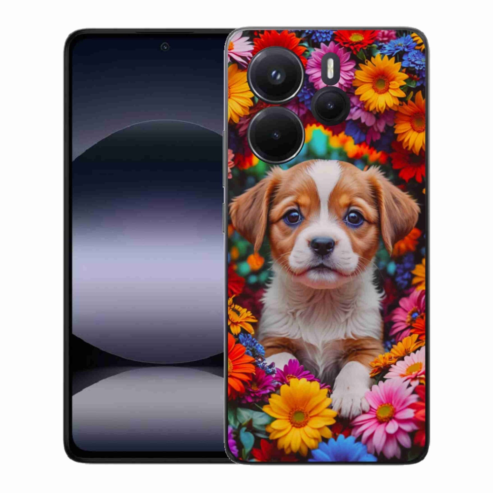 Gél borítás mmCase a Xiaomi Redmi Note 14-hez - aranyos kiskutya