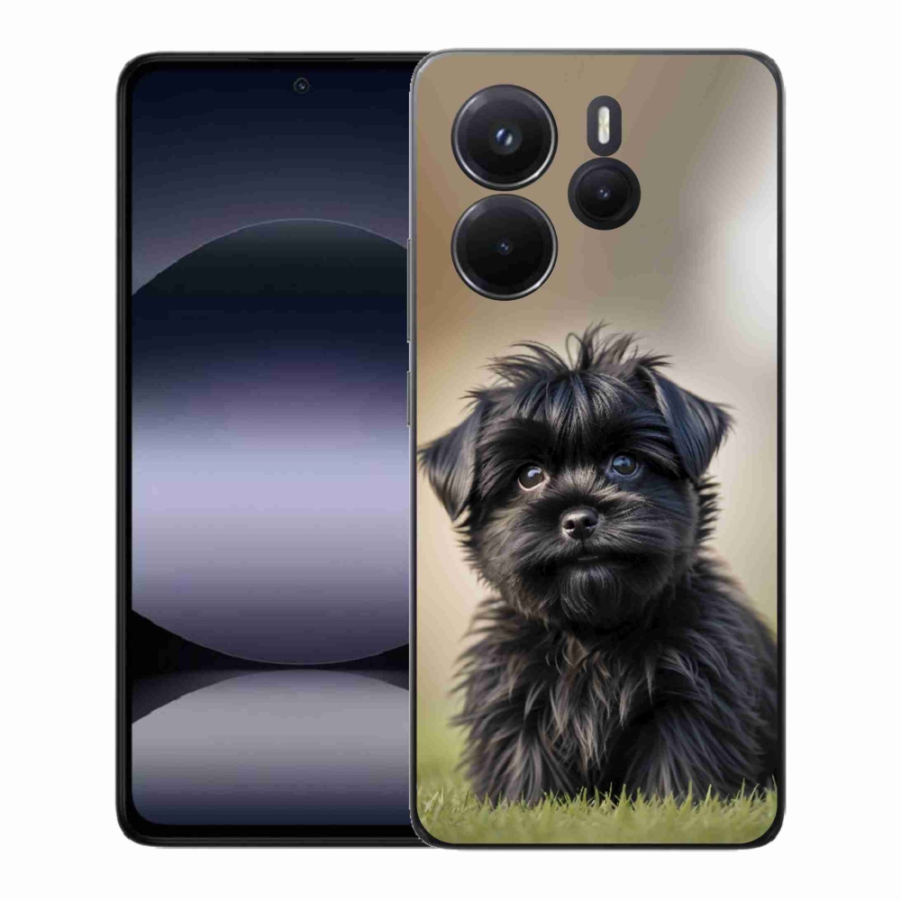 Gél borítás mmCase a Xiaomi Redmi Note 14-hez - aranyos fekete kutya