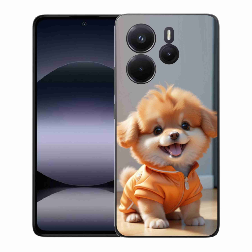 Gél borítás mmCase a Xiaomi Redmi Note 14-hez - aranyos pomerániai pulóverben