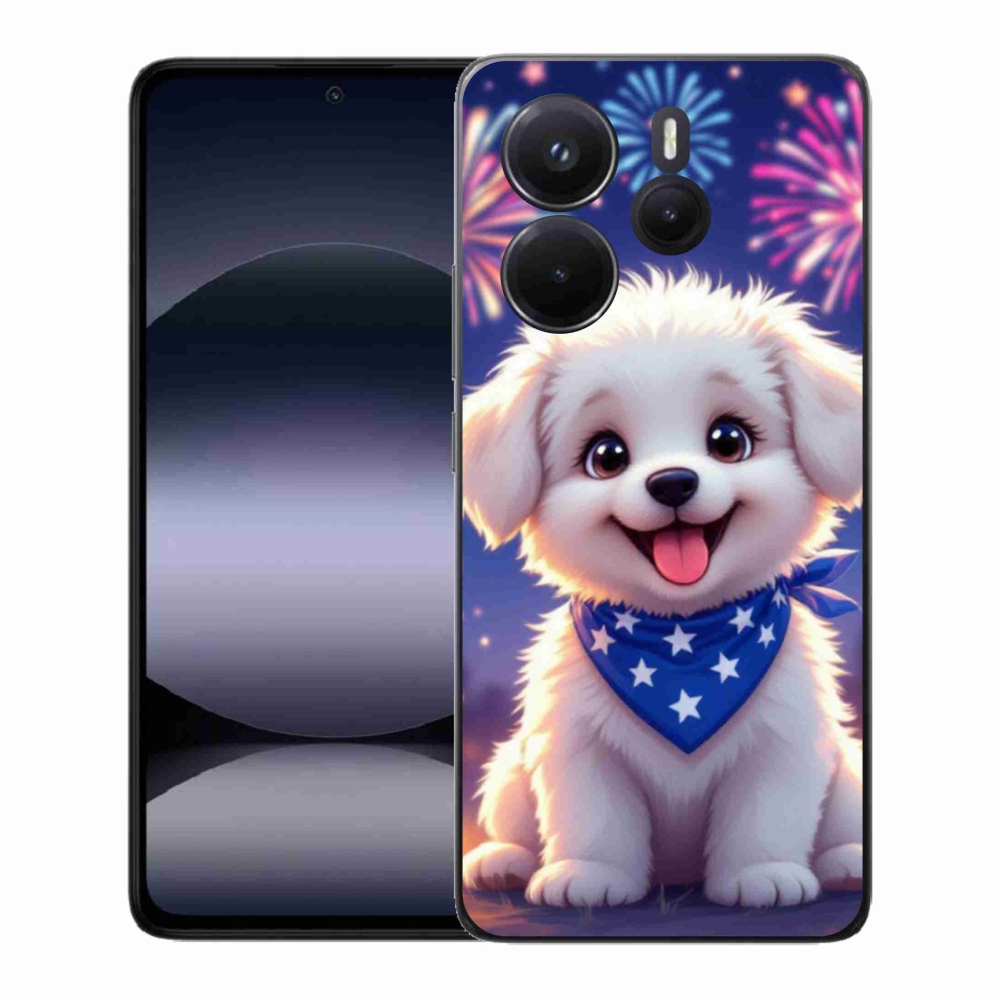 Gél borítás mmCase a Xiaomi Redmi Note 14-hez - ünnepi kölyökkutyakölyök