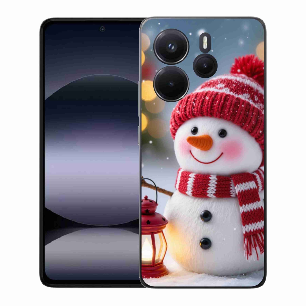 Gél borítás mmCase a Xiaomi Redmi Note 14-hez - hóember 2