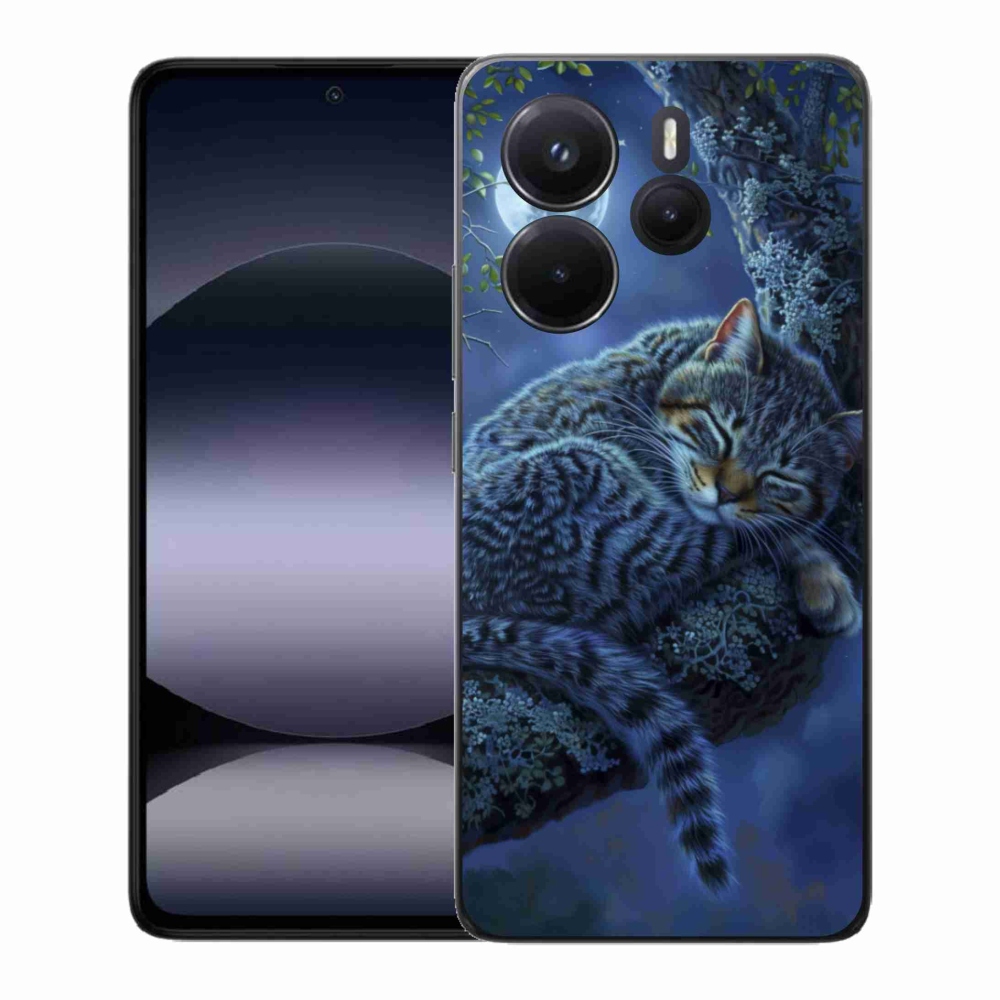 Gél borítás mmCase a Xiaomi Redmi Note 14-hez - alvó macska