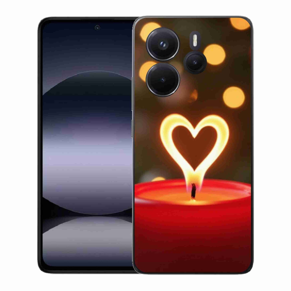 Gél borítás mmCase a Xiaomi Redmi Note 14-hez - láng szíve