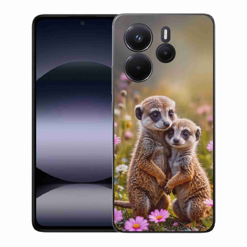 Gél borítás mmCase a Xiaomi Redmi Note 14-hez - szurikátás duó
