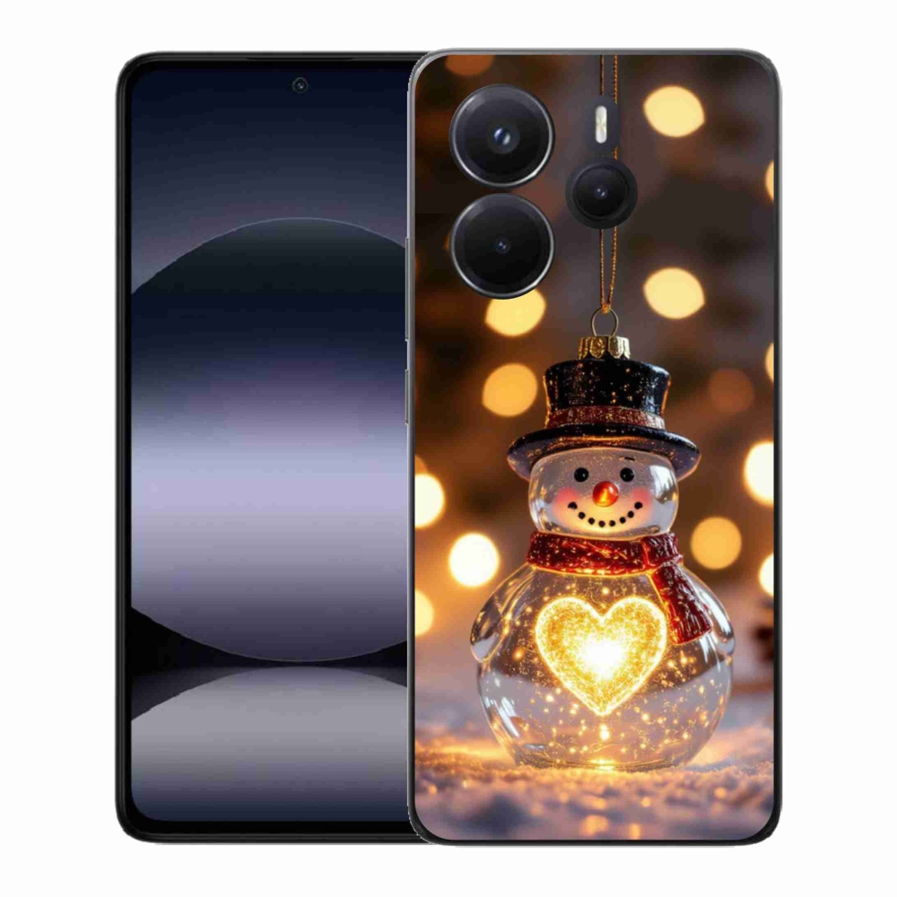 Gél borítás mmCase a Xiaomi Redmi Note 14-hez - karácsonyi hóember