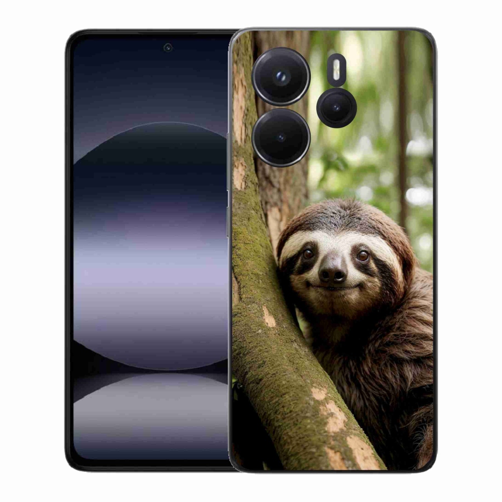 Gél borító mmCase a Xiaomi Redmi Note 14-hez - mosolygó lajhár
