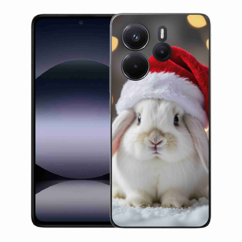 Gél borítás mmCase a Xiaomi Redmi Note 14-hez - karácsonyi nyuszi