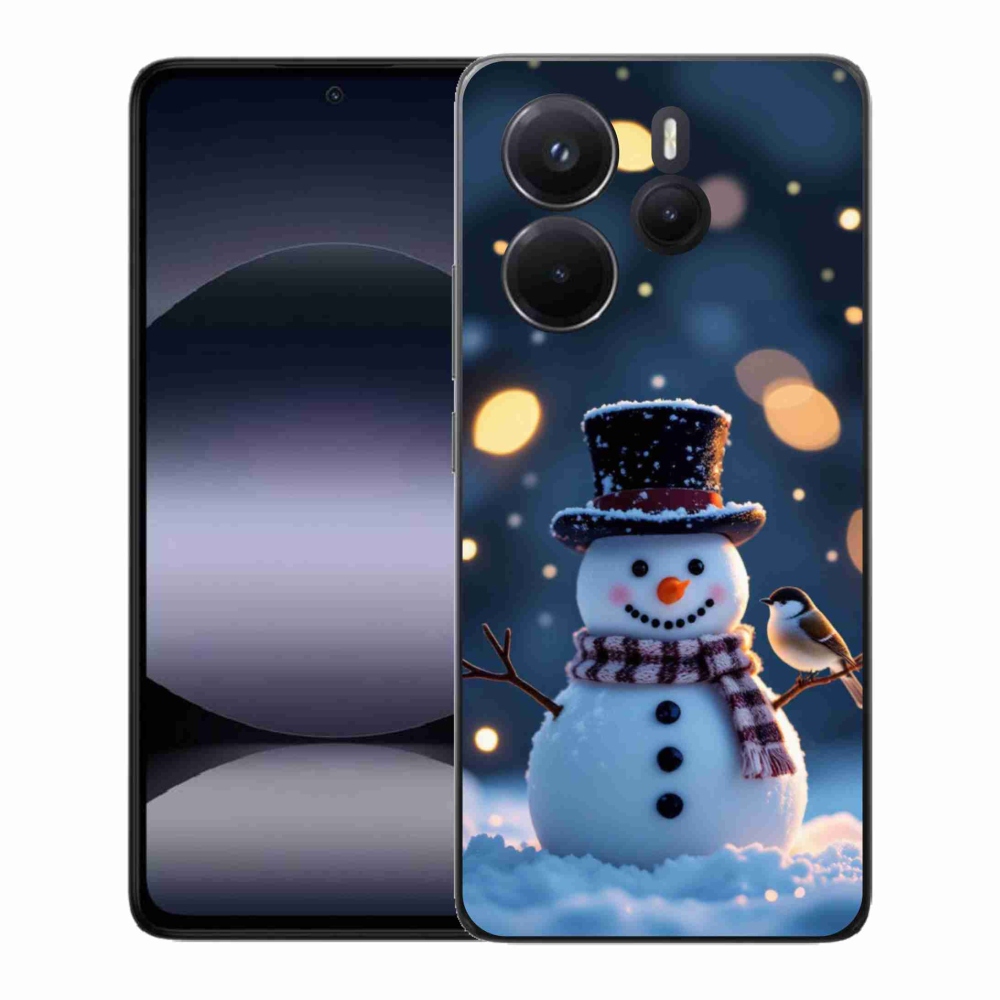 Gél borítás mmCase a Xiaomi Redmi Note 14-hez - karácsonyi hóember