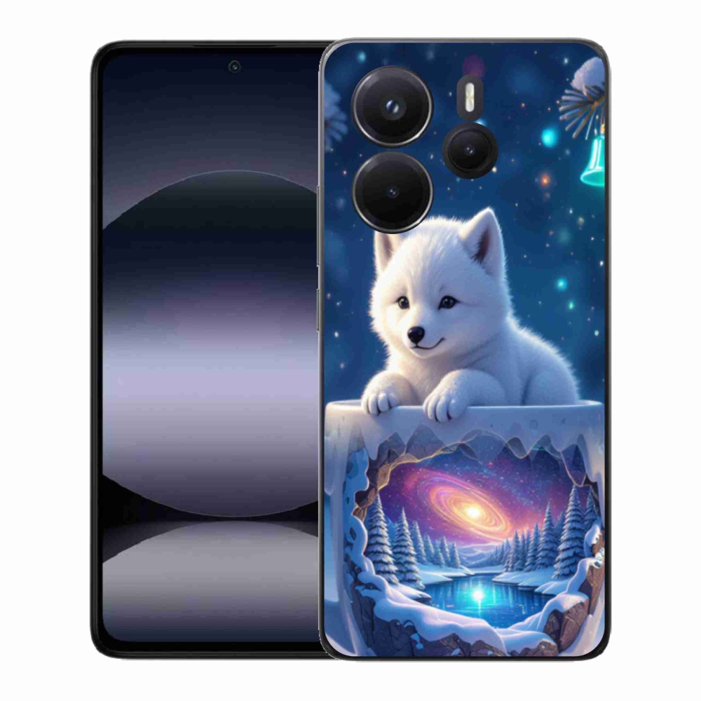 Gél borítás mmCase a Xiaomi Redmi Note 14-hez - Karácsonyi kölyökkutyus