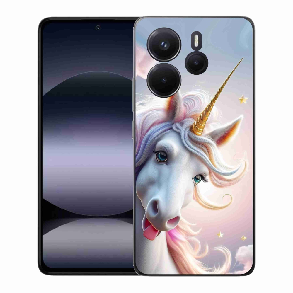Gél borítás mmCase a Xiaomi Redmi Note 14-hez - vidám egyszarvú