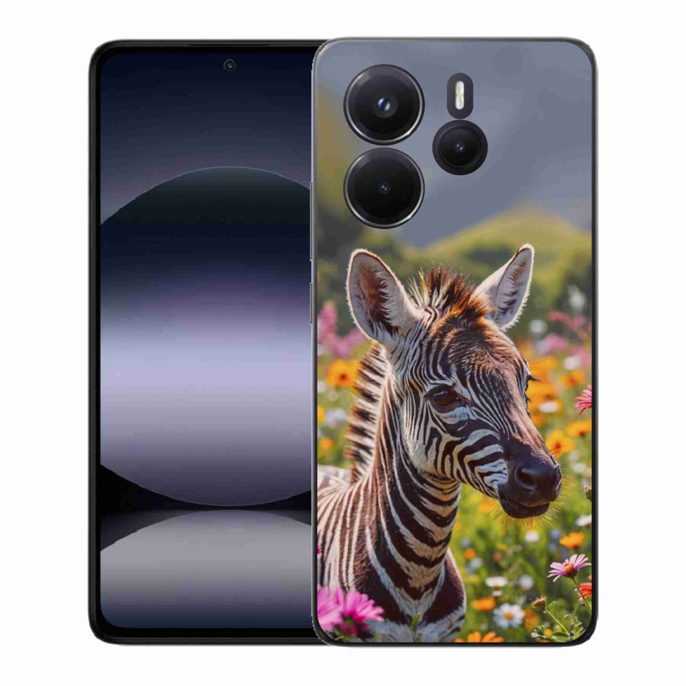 Gél borítás mmCase a Xiaomi Redmi Note 14-hez - zebra a réten