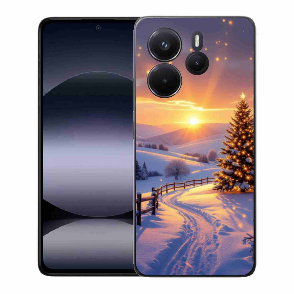 Gél borító mmCase a Xiaomi Redmi Note 14-hez - téli tájkép