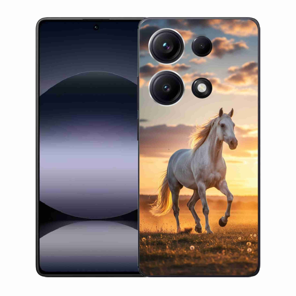 Gél borítás mmCase a Xiaomi Redmi Note 14S-hez - futó fehér ló 2