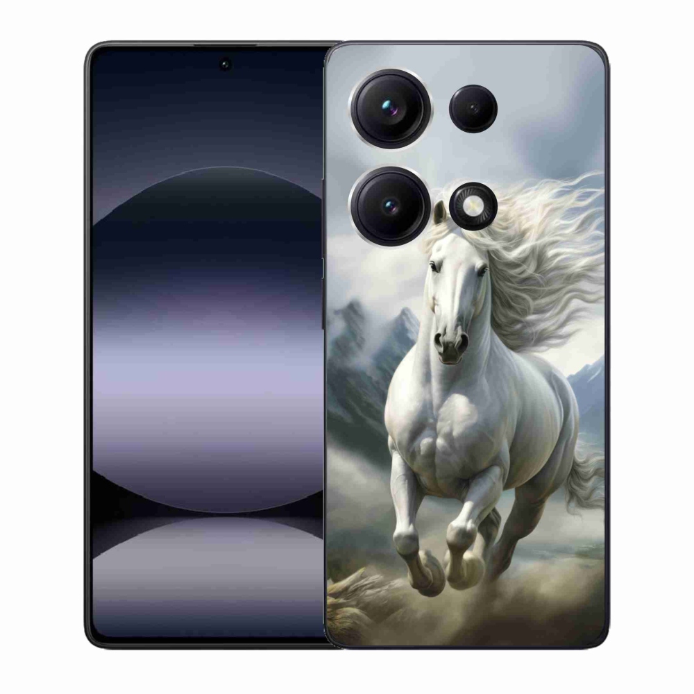 Gél borítás mmCase a Xiaomi Redmi Note 14S-hez - futó fehér ló 3